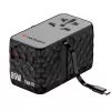 Încarcator  VERBATIM GAN III UNIVERSAL TRAVEL ADAPTER (MORE THAN 180 COUNTRIES), 85W SUPERFAST 6-IN-1 CHARGING (3 X USB-C PD 70W & QC 4+ / 1 X USB-A QC 4+ 60W), PD3.1, QC4+, FCP, SCP, AFC, PPS, BC1-2 AND MORE, RETRACTABLE USB-C CABLE, TRAVEL POUCH, DIAMOND SHAPE 