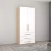Dulap  MOBILDOR Dulap Smart-Home 0.80x0.56x2.0H m. cu polițe și sertare Alb/Anthracite 