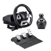 Игровой руль  GENIUS Wheel Genius SpeedMaster X5 FF, 1080 degree, Shifter & Pedals, 6+R shifter, 3xPedals, Paddle Shifters, Dual-motor vibration, USB-C, Black 