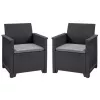 Mobila individuala  KETER Набор садовой мебели Keter Elodie Chair Set Graphite/Coolgray (255769) 