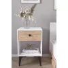 Noptiera  Remaks Прикроватная тумба Remaks Zambak 1 C White/Atlantic Oak 