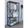 Etajera   Remaks Стеллаж Remaks 4 Shelf Metal Walnut 