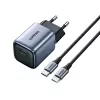 Incarcator  UGREEN UGREEN Wall Charger 1*Type-C 3A 30W QC4.0 with Cable Type-C to Type-C 1M 60W, Space Gray 25257 