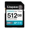Card de memorie  KINGSTON 512GB SD Class10 UHS-I U3 (V30)  Kingston Canvas Go! Plus G4, Read: up to 200MB/s, Write: up to 160MB/s, Ideal for DSLRs/Drones/Action cameras 
