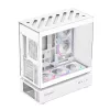 Carcasa fara PSU  GAMEMAX Case ATX GAMEMAX N80, w/o PSU, 0.8mm, 6x120mm ARGB fans, Front&Side TG, Modular design, Vertical GPU moun, 1xUSB3.0, 1xUSB-C, 2x2.5", 2x3.5", White 