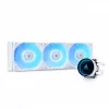 Cooler universal  CHIEFTEC Chieftec Iceberg 360 A-RGB White Multi Compatible All-In-One CPU Water Cooler, Intel 1851/1700/1200/115X AMD AM5, AM4, Pump: 1800–2700rpm, 3x120mm A-RGB Fan 500–2200rpm, Airflow 64.72 cfm, Fluid Dynamic Bearing, CLC-360-RGB-W 