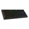 Gaming keyboard  HyperX Gaming Wireless Keyboard HyperX Alloy Rise 75, Mechanical, 75% form factor, Linear SW, Volume knob, 80h, RGB, 1.8m, 2.4+BT+USB-C, EN, Black 