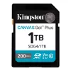 Card de memorie  KINGSTON 1.0TB  SDXC Card (Class 10) UHS-I , U3, V30 Kingston Canvas Go! Plus Gen 4 "SDG4/1TB" (R/W:200/160MB/s) 