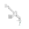 Braț pentru monitor reglabil  GEMBIRD Table/desk 2-display mounting "MA-DA2-06-W" WHITE Gembird (rotate,tilt,swivel), 17”-32”, up to 9 kg, VESA:75x75, 100x100 
