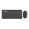 Клавиатура беспроводная  LOGITECH Logitech Bluetooth Pebble 2 Combo, Slim, lightweight, minimalist design, Multi-device pairing (up to 3 devices), Silent Touch Technology, Mouse DPI range: 400-4000 dpi, 3 buttons, Bluetooth Low Energy, Tonal Graphite - US INT'L 