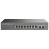 Comutator de retea  Grandstream .8-port 10/100/1000/2500Mbps Lite Managed Switch Grandstream "GWN7721P", 8 Ports PoE+, 2xSFP+, Budget 130W 