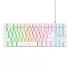 Gaming keyboard  TRUST Trust Gaming GXT833W THADO TKL Compact metal gaming membrane keyboard with multicolour LED illumination, 87 keys, US, 1.5m braided cable,  USB-A, White 