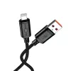 Cablu  Jokade Jokade Cable USB to Lightning 3A 1,2m Intelligent Power-off JA049, Black 