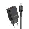 Incarcator  Jokade Jokade Wall Charger with Cable USB-A to Lightning Dual Port JB024 3A, Black 