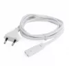 Cablu de alimentare  GEMBIRD Power cord - 1.8m - Cablexpert PC-184/2, 1.8 m, EU 2 pin input plug, White 