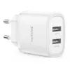 Зарядное устройство  Yesido Yesido Wall Charger 2*USB-A 24W Max YC72, White YC72WH YC72WH 