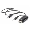 Adaptor  GEMBIRD Adapter VGA-HDMI - Gembird  A-VGA-HDMI-02, VGA to HDMI+ VGA adapter cable, 0.15 m, black 