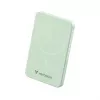 Power Bank  VERBATIM 5000mAh Power bank - Verbatim Charge'n'Go Essentials Power Bank Magnetic Wireless 5000mAh, Slim Battery, Dual Charging Modes: 15W magnetic wireless and 20W USB-C PD, 126g, Green 