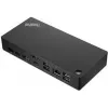 Docking station  LENOVO Lenovo ThinkPad Universal USB-C Dock - 1xHDMI, 2xDP,1xUSB-C 3.2 G2, 2xUSB-A 2.0, 3xUSB-A 3.2 G2, up to 2x3840x2160 60Hz Monitors, with 135W AC Adapter, Slim, Black. 