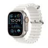 Smartwatch  APPLE Watch Ultra 2, 49mm, Titanium (White Ocean Strap Orange) (Replica) 
