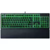 Gaming keyboard  RAZER Gaming Keyboard Razer Ornata V3 X, Silent Membrane Switches, Low-profile Keys, RGB, US Layout, USB.  SWITCH TYPE : Razer™ Membrane Switch APPROXIMATE SIZES : Full Size LIGHTING Single Zone Razer Chroma™ RGB Lighting WRIST REST Yes See lessexpand_less 