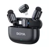 Микрофон Wireless  Boya Microphone Wireless Boya Mini 2-01 Ultracompact (2 TX+ 2RX USB-C plug+ Lightning Plug + Charging case), Black 