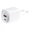 Зарядное устройство  XO Wall Charger XO, 1x USB-C 1x USB white 30W + cable USB-C - USB-C, CE30, White 