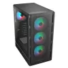 Корпус без БП  Cougar Case ATX Cougar Airface Pure RGB w/o PSU 3x120front 1x120rear RGB fixed Tempered Glass LED controller 2xUSB3.0 1xUSB-C 2x2.5" 2x3.5" RGB Button, Black 