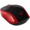 Mouse  HP Wireless Mouse HP 200, Compact, 3 buttons, Ambidextrous, 78g., 2xAAA, 2.4 GHz, Black/Red 