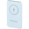 Power Bank  VERBATIM 5000mAh Power bank - Verbatim Charge'n'Go Magnetic Wireless Power Bank, Super-slim body thickness – only 9.6mm, Dual Charging Modes: 15W magnetic wireless and 20W USB-C PD, 124g, Blue 