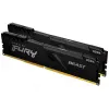 RAM  KINGSTON 32GB (Kit of 2*16GB) DDR4-3200 Kingston FURY® Beast DDR4, PC25600, CL16, 1.35V, 1Gx8, Kingston's proprietary chips, Auto-overclocking, Asymmetric BLACK low-profile heat spreader, Intel XMP Ready (Extreme Memory Profiles) KF432C16BB1K2/32WP 