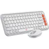 Комплект (клавиатура+мышь)  LOGITECH Wireless Logitech POP Icon Keys Off White & Orange Keyboard and Mouse Combo LO 920-013263 