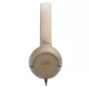 Casti cu fir si microfon  JBL Headphones JBL T530 Beige, On-ear 