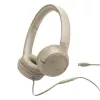Наушники проводные с микрофоном  JBL Headphones JBL T530C Beige, USB-C, On-ear 