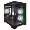 Carcasa fara PSU  1STPLAYER Case 1STPLAYER UV5 BLACK, mATX w/o PSU, Panoramic Side & Front Curved U-shaped 3mm Tempered glass, Dual Chamber, FC7R ARGB fan (2front side), FC7 ARGB fan (1rear), Support ARGB, MB Synchro, Magnetic filter, Bottom Dust Cover, 1xHDD/2*SSD, 2xUSB 3.0,  