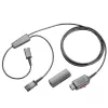 Casti cu fir si microfon  Poly Poly Y Training 2xQD Cable 