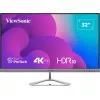Монитор  VIEWSONIC 31.5” VIEWSONIC VA LED VX3276-4K-MHD-2 Silver/Black Premium Design (4ms, 2500:1, 350cd, 3840 x 2160, 178°/178°, HDMI2.0 x 2, DisplayPort, Mini DisplayPort, HDR10, SuperClear, Audio Line-In/Out, Speakers 2 x 2W, VESA) 