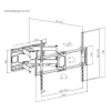 Suport perete  GEMBIRD Wall Mount  Gembird "WM-120ST-01" Black 60"-120", 120kg, VESA:up 900x600, Wall dist: 75 ~ 703 mm 