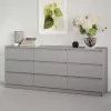 Комод  MBS Comodă NEO 9S 180x43x75,5  Grey 