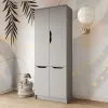 Dulap  MBS Dulap clasic LILU 4D 80x40x210 Grey 