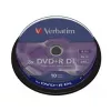 DVD Disc  VERBATIM Verbatim DataLifePlus DVD+R AZO DOUBLE LAYER 8.5GB 8X MATT SILVER SURFACE - Spindle 10pcs. VER_43666 