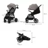 Carucior  KinderKraft Коляска Kinderkraft Grande 2 Sand Beige (KSGRAN02BEG0000) 
