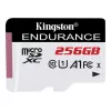 Card de memorie  KINGSTON 256GB microSD Class10 A1 UHS-I U1 Kingston High-Endurance, up to 95Mb/s, For home security, surveillance, body and dash cams, 3K P/E cycles, Health monitoring, Operating Hours 26.9K hours (24/7 recording for 3-year warranty) 
