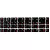 Abtibilduri pentru tastatura RU/RO, alb/rosu, cu laminare Fantastic  [001 