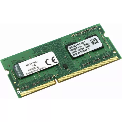 Modul memorie KINGSTON ValueRam KVR16S11S8/4, SODIMM DDR3 4GB 1600MHz, CL11