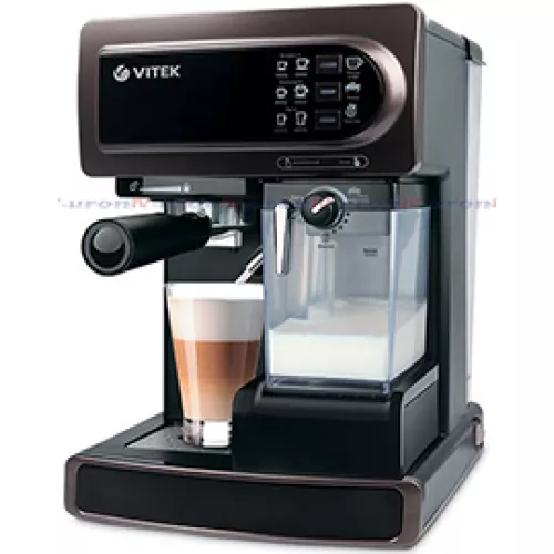 Aparat de cafea vitek vt-1517 brown, 1300 w,  1.65 l,  15 bar,  negru,  maro