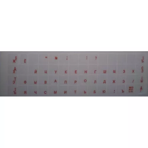 Abtibilduri pentru tastatura _ Рус./Рум., [016] прозрачные, красные 
