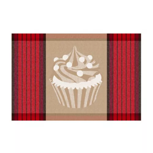  Kela Set de masa Cupcake 43, 5x28, 5 cm,  plastic, rosu