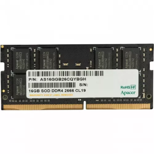 Ram apacer pc21300, sodimm ddr4 16gb 2666mhz, cl19,  1.2v