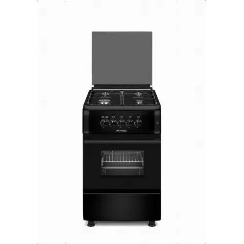Aragaz zanetti z5000 gbl, 55 l,  4 arzatoare,  aprindere electrica,  grill,  curatare traditionala,  50 cm,  negru